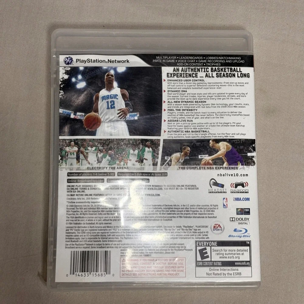 NBA Live 10 Sony PlayStation 3 PS3 Game EA Sports Dwight Howard Complete CIB